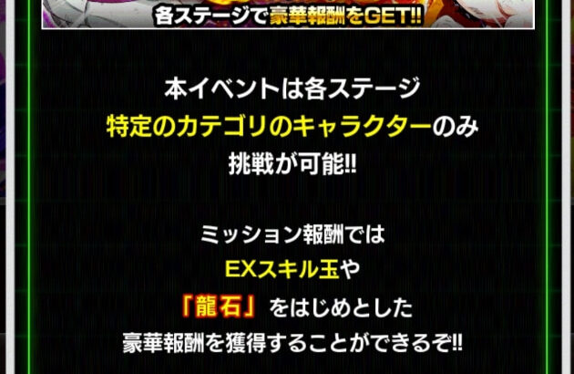 チャレンジイベント サイヤの闘志と最凶のプライド の攻略メモ