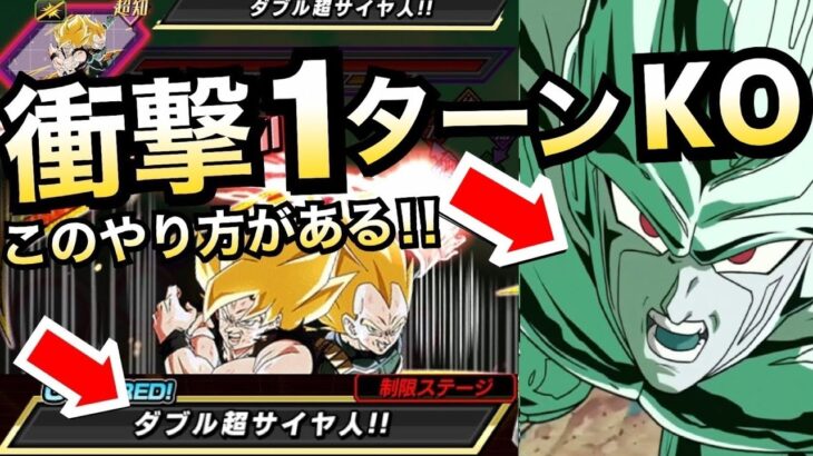 【ドッカンバトル】やれる？『1ターン』ダブル超サイヤ人をぶっ倒せるかやってみた！！【Dokkan Battle】【地球育ちのげるし】