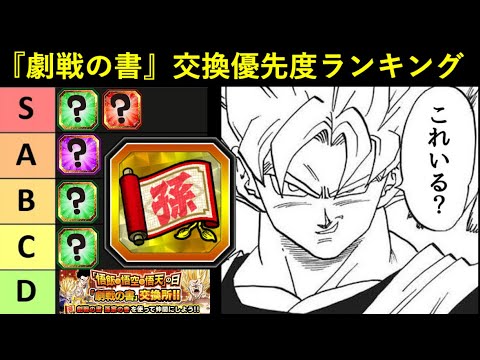 【ドッカンバトル】『激戦の書・孫家の巻』交換キャラ優先度ランキング