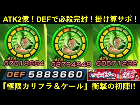 【ドッカンバトル】『極限カリフラ＆ケール』レッドゾーン初陣！ガードも軽減も無しに必殺完封するATK2億のイカれサポーター爆誕！