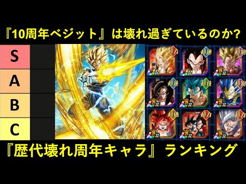 【ドッカンバトル】『歴代壊れ周年キャラ』ランキング。10周年ベジットは歴代何位？