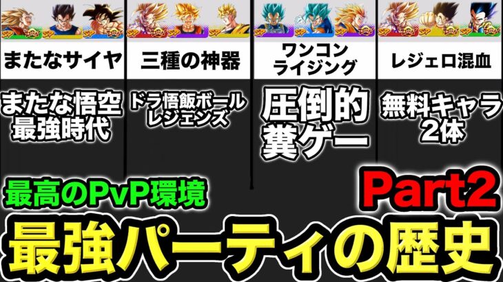 【過去一の良環境⁉︎】レジェンズ最強パーティの歴史Part2【ドラゴンボールレジェンズ】【DRAGONBALL LEGENDS】【ゲーム実況】【7周年】